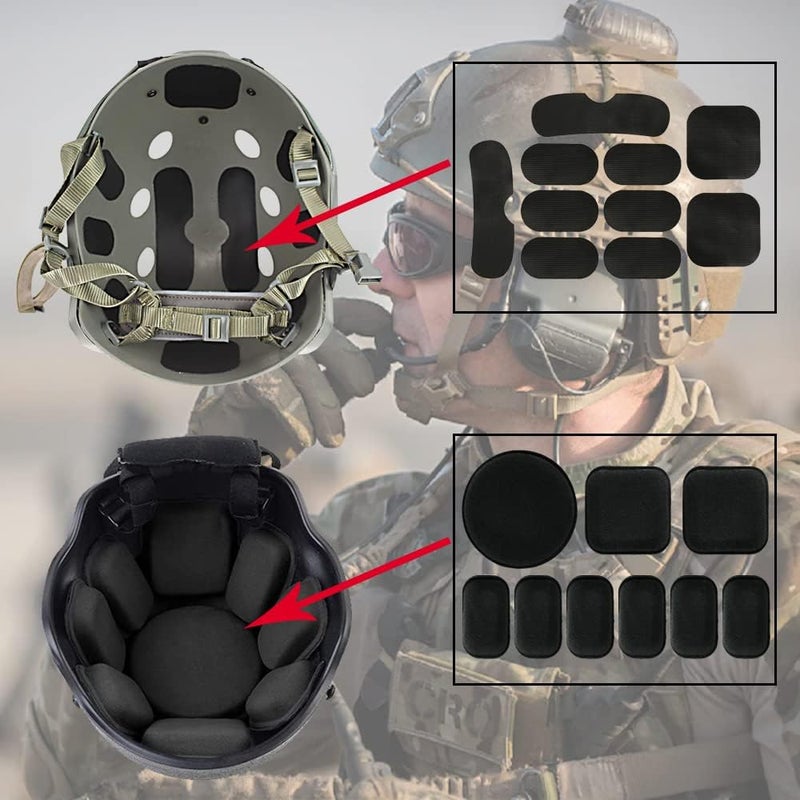 Aoutacc Universal Airsoft Helmet Pads,Comfortable Helmet Replacement Foam Padding Kits Accessories Mats for Fast/Mich/ACH/USMC/PASGT Helmet - Image 4